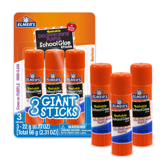 ELMER'S Re-Stick Glue Sticks - Clear, 2 count