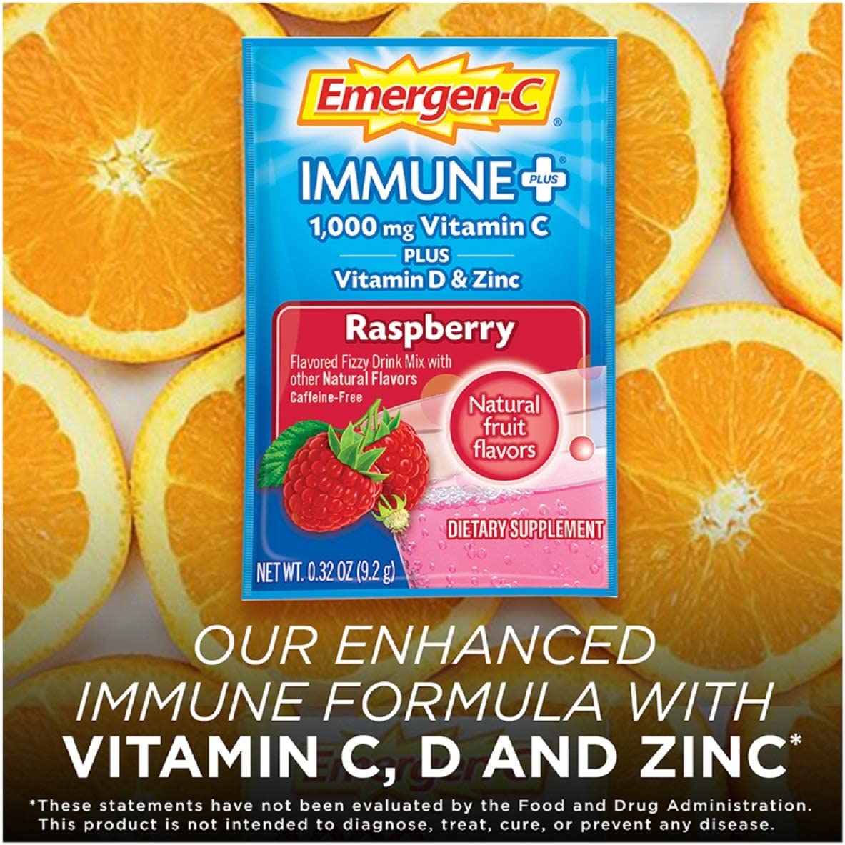 EMERGEN-C IMMUNE + GMY RASPBERRY 45CT