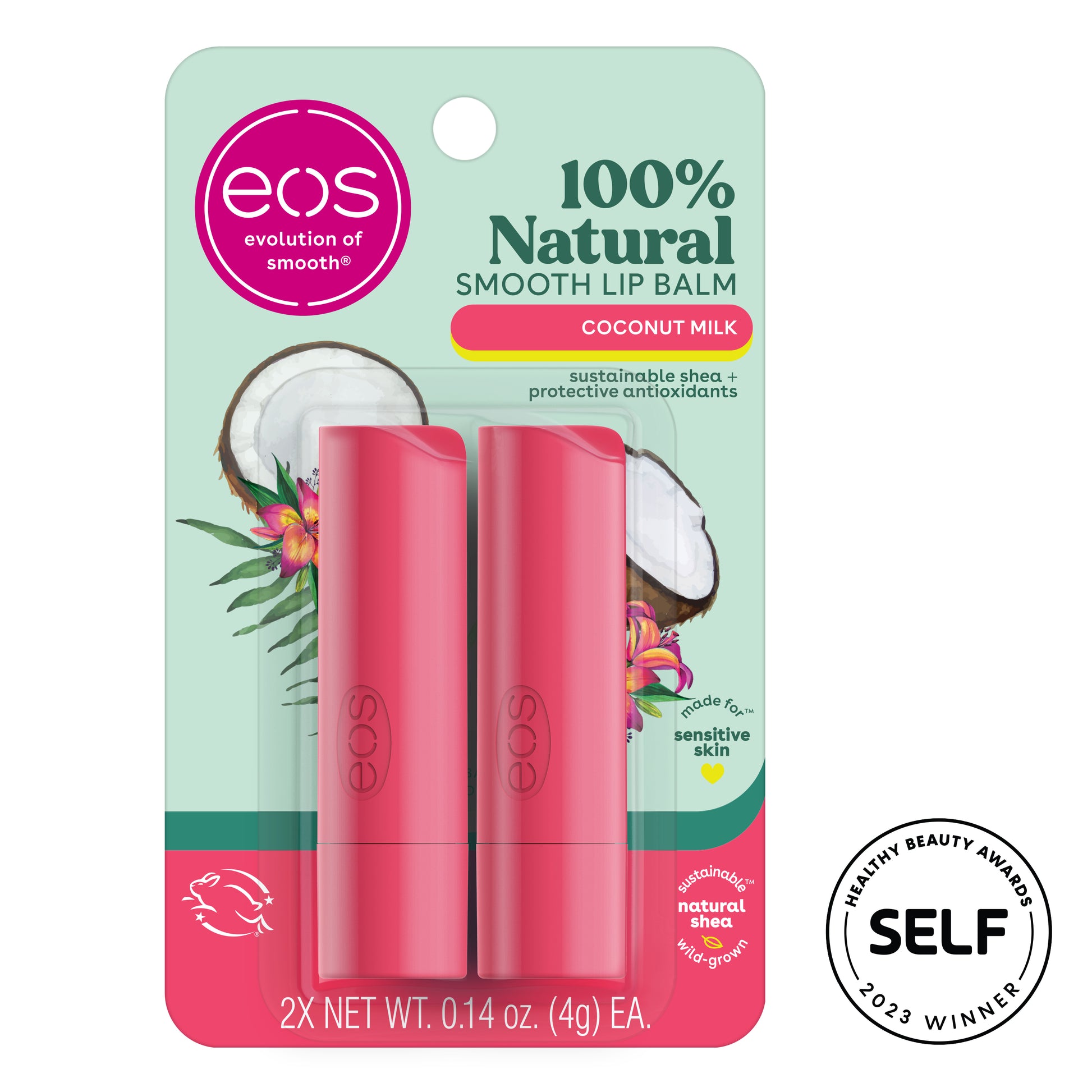 EOS LIP BALM 4PK STRAWBERRY