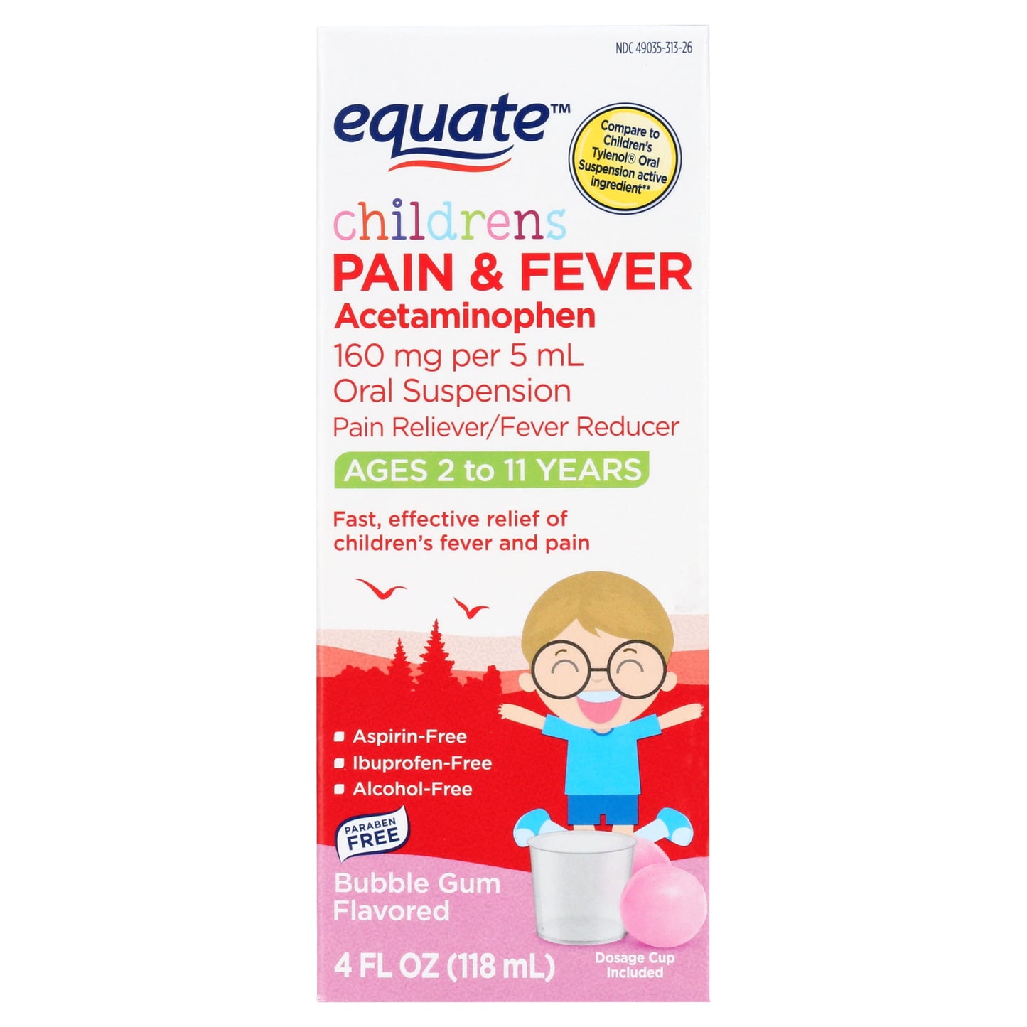 ACETAMINOPHEN 160 MG SUS 50X5 ML UD