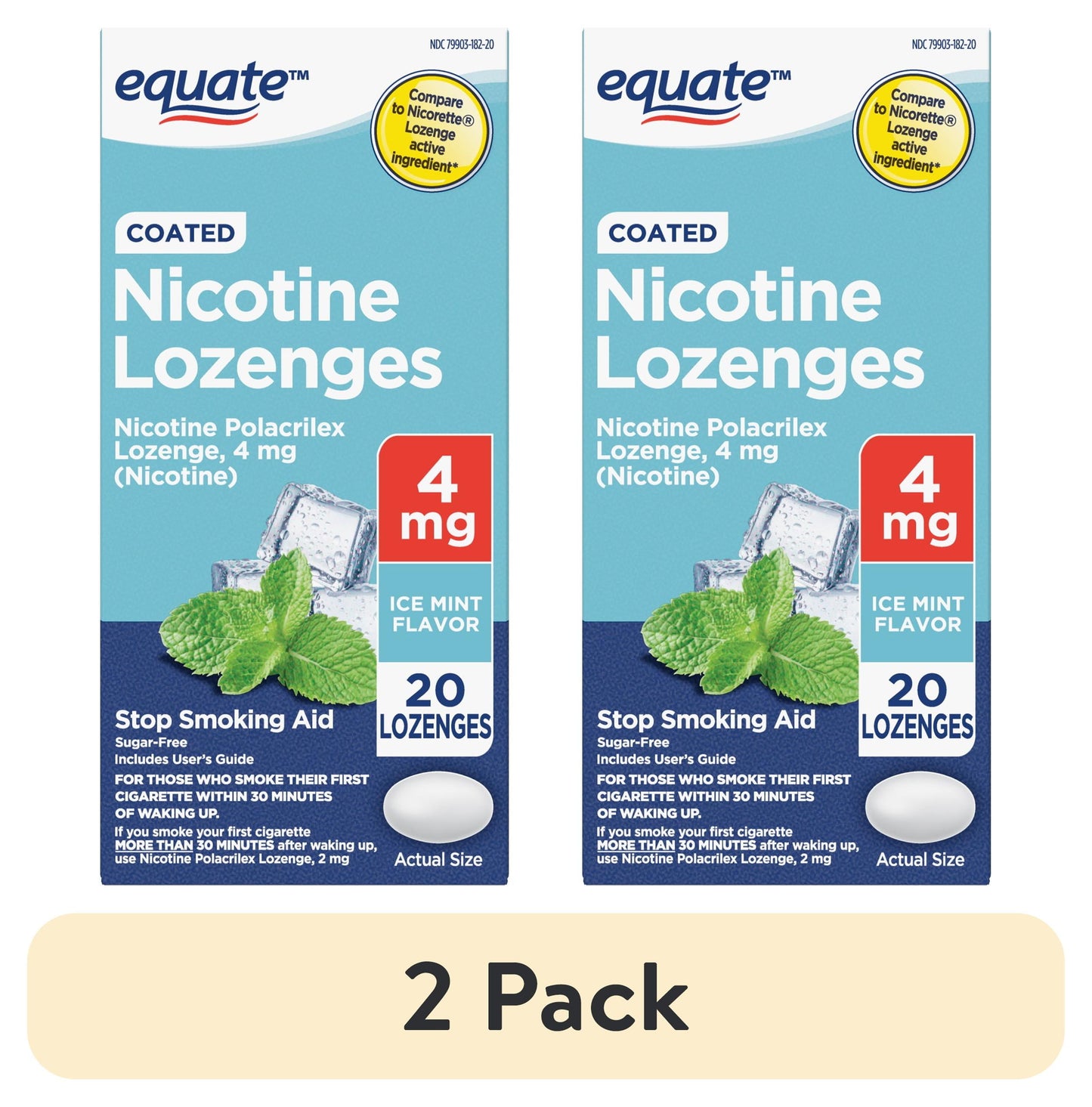NICORETTE 4 MG COATED ICE MINT LOZ 20CT