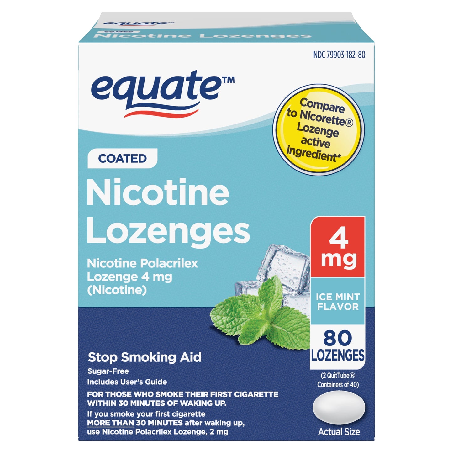 NICORETTE 4 MG COATED ICE MINT LOZ 20CT