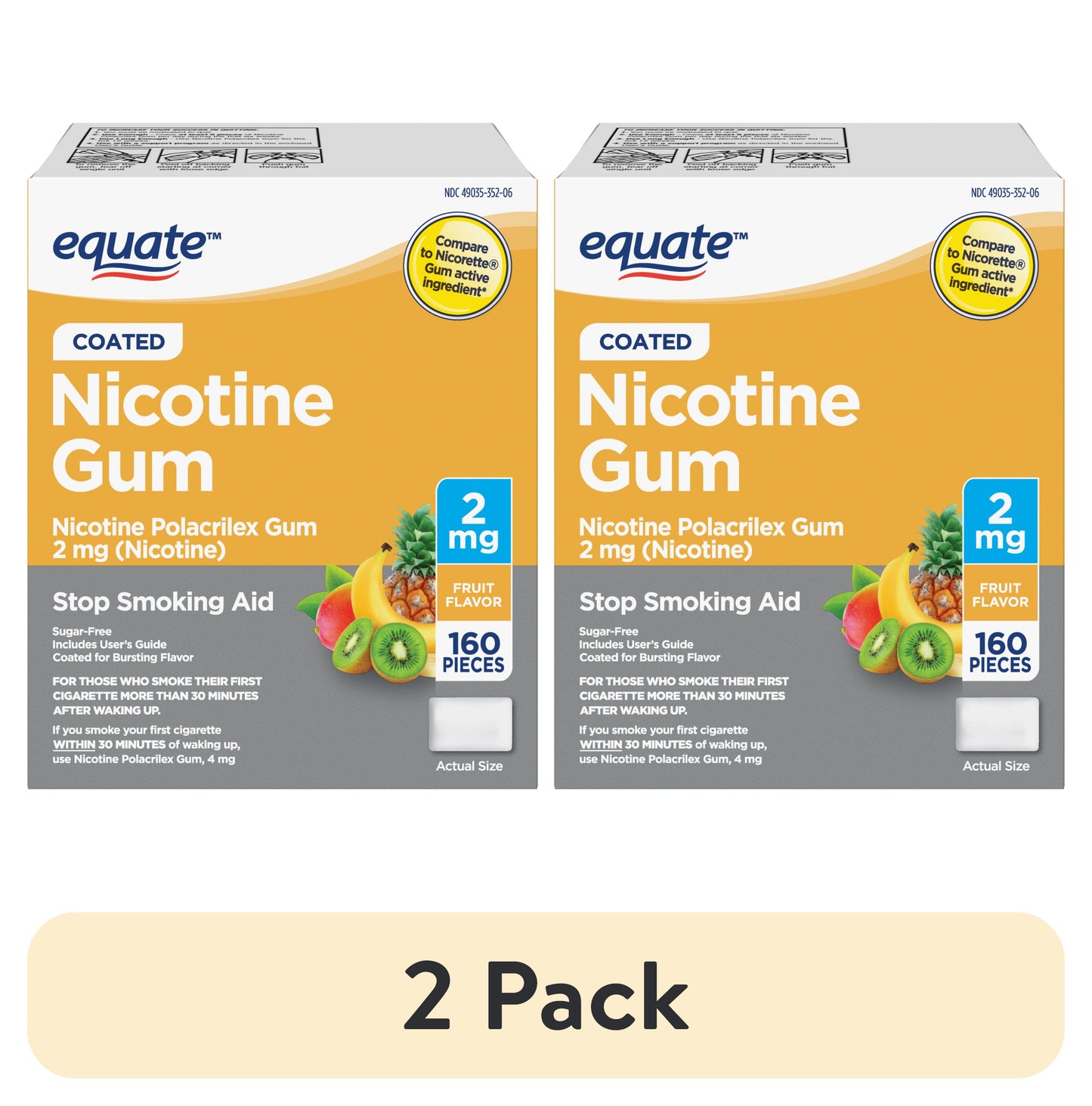 GNP NICOTINE 2MG COATED FRUIT GUM 100CT