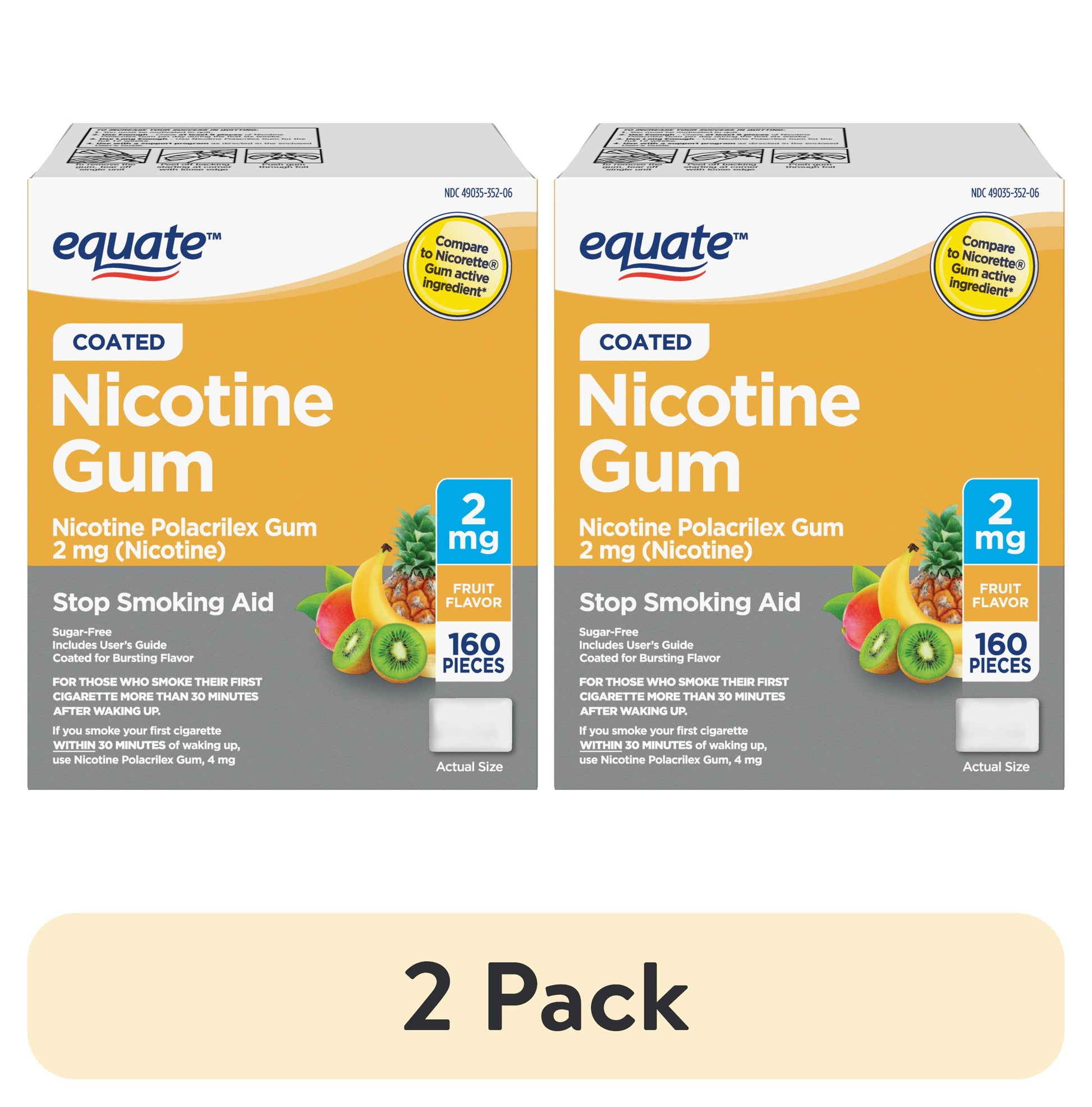GNP NICOTINE 2MG COATED FRUIT GUM 100CT