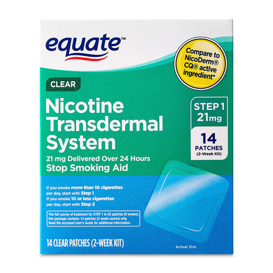 GNP NICOTINE STEP 1 21MG/24HR PAT 14CT