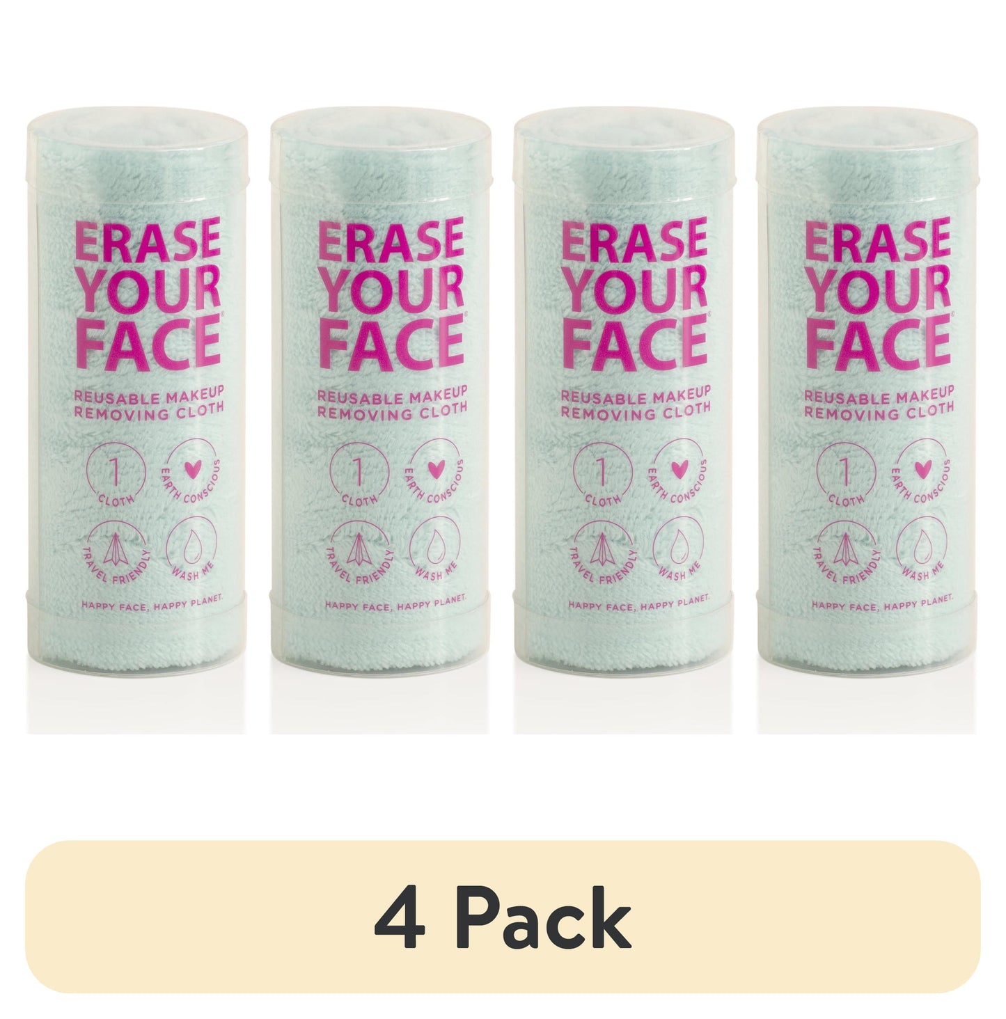 DANIELLE creations Erase Your Face Eco-Friendly Reusable Makeup Remover Pads, 2 count