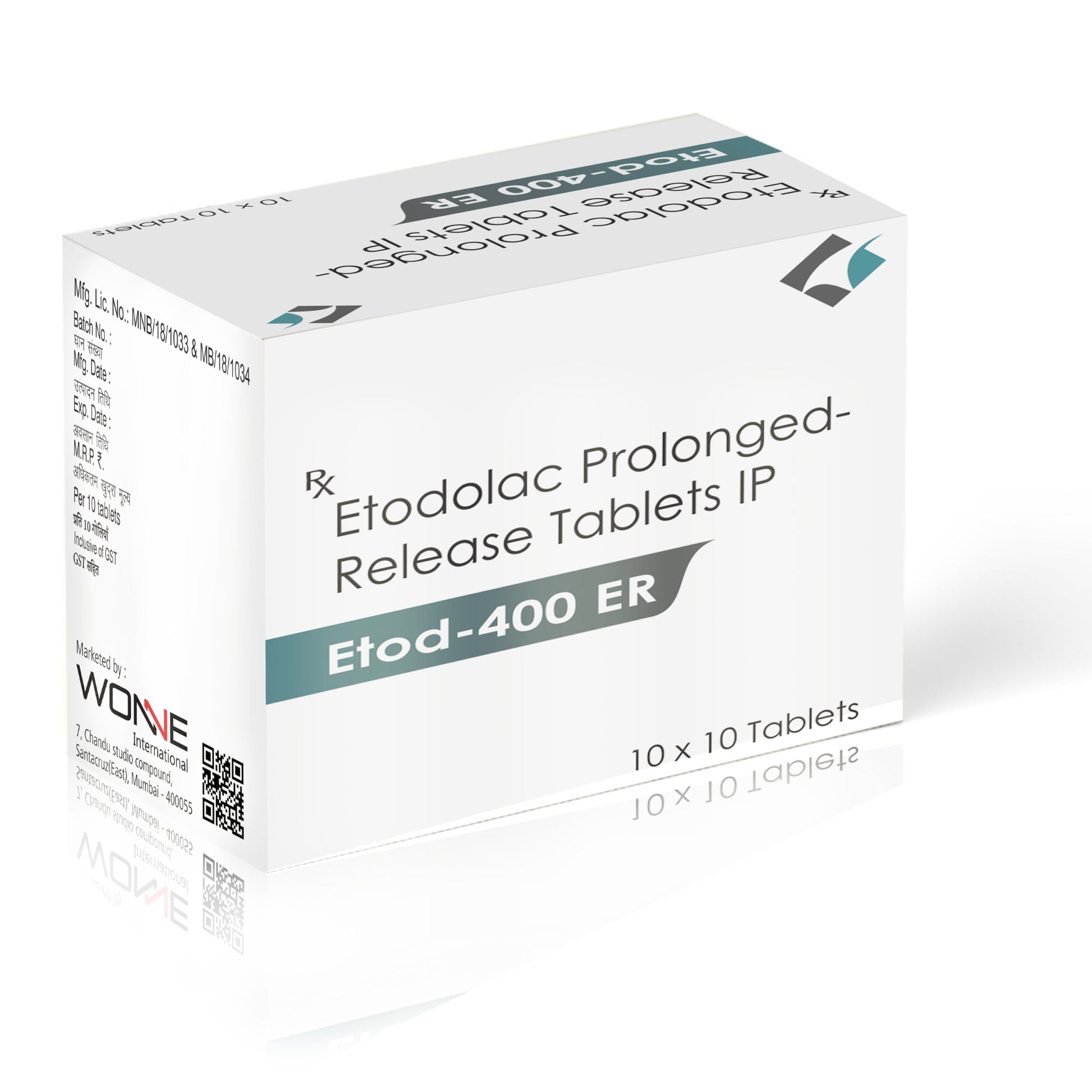 ETODOLAC TB 400MG 100 ER