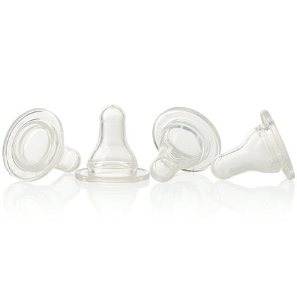 Evenflo Feeding Classic Standard Neck BPA-Free Silicone Fast Flow Nipples - 8 Months+, 4 Pack