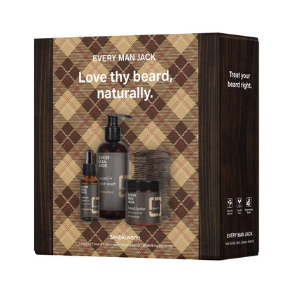 Every Man Jack  Beard + Face Wash - Sandalwood, 2 oz