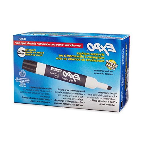 Expo 2 Low Odor Chisel Point Dry Erase Marker 4 Ct