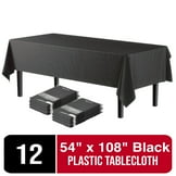 SENSATIONS Plastic Lined Tablecover - White, 54" x 108"