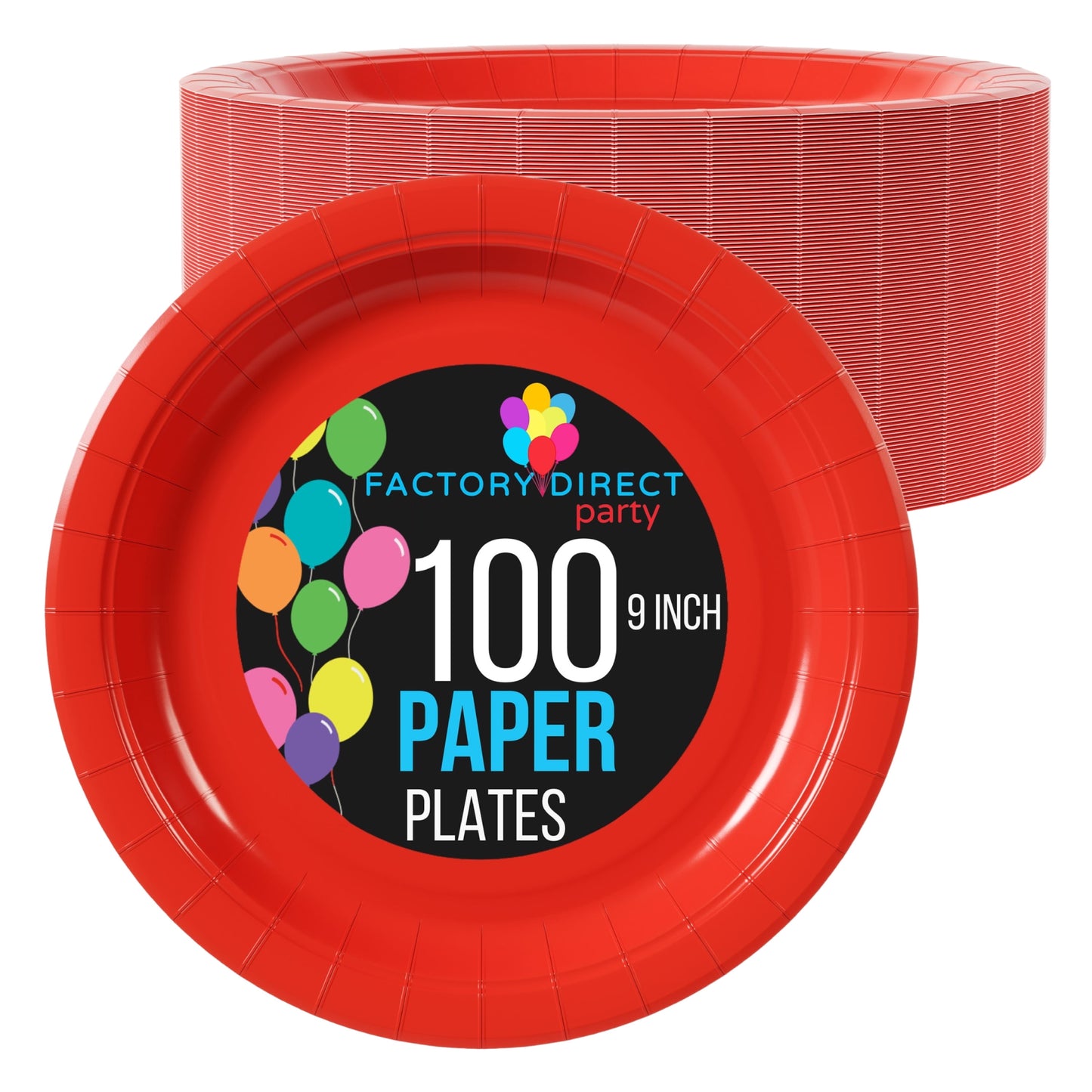 SENSATIONS Premium Paper Lunch Plates - Classic Red, 10 count