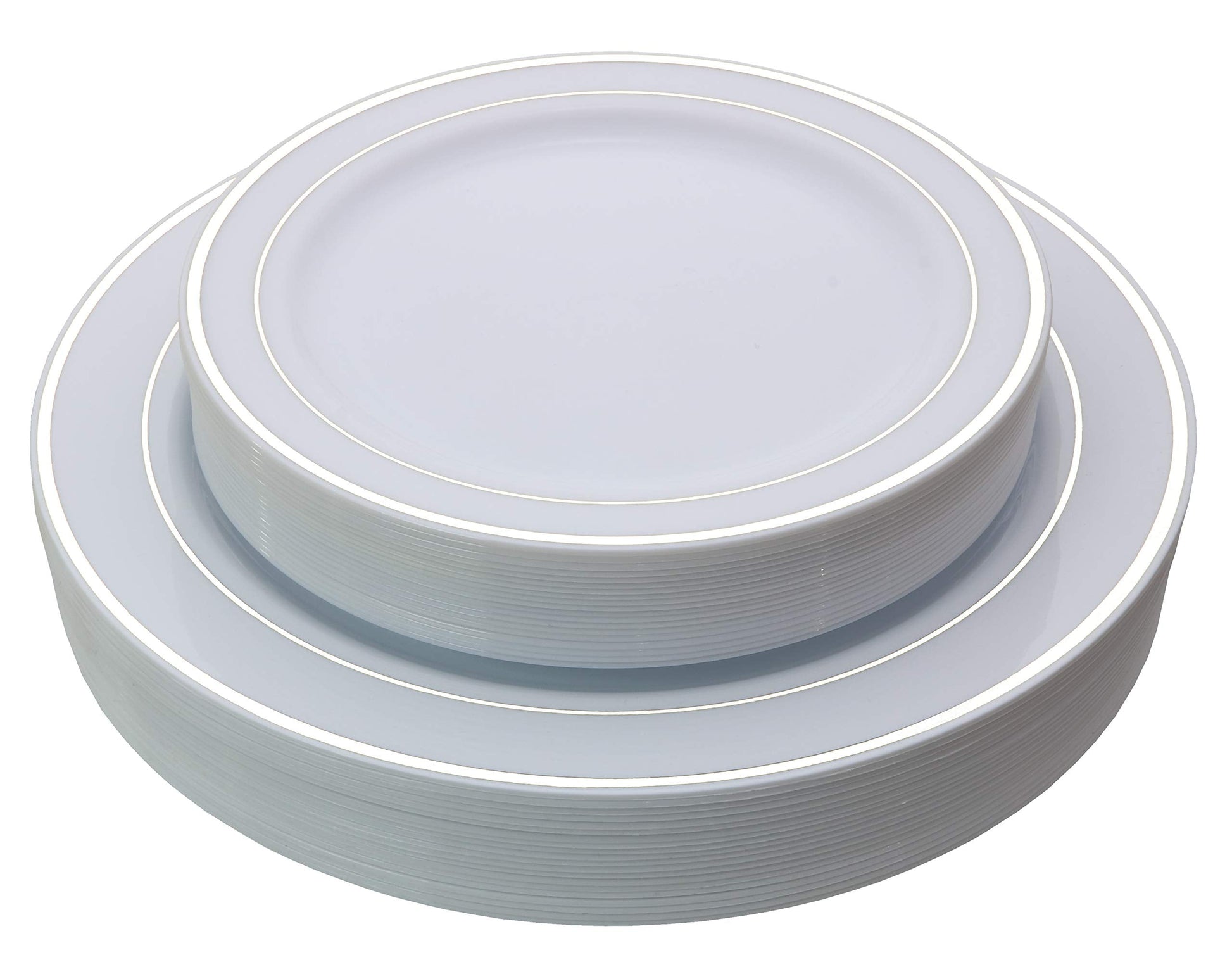 SENSATIONS Heavyweight Plastic Dinner Plates - Clear Pebble, 10 count