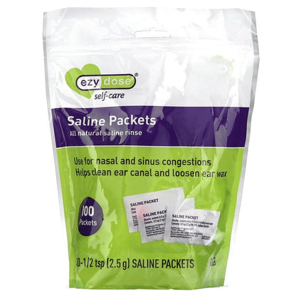 Ezy Dose Saline Nasal Rinse Packets, 100 count