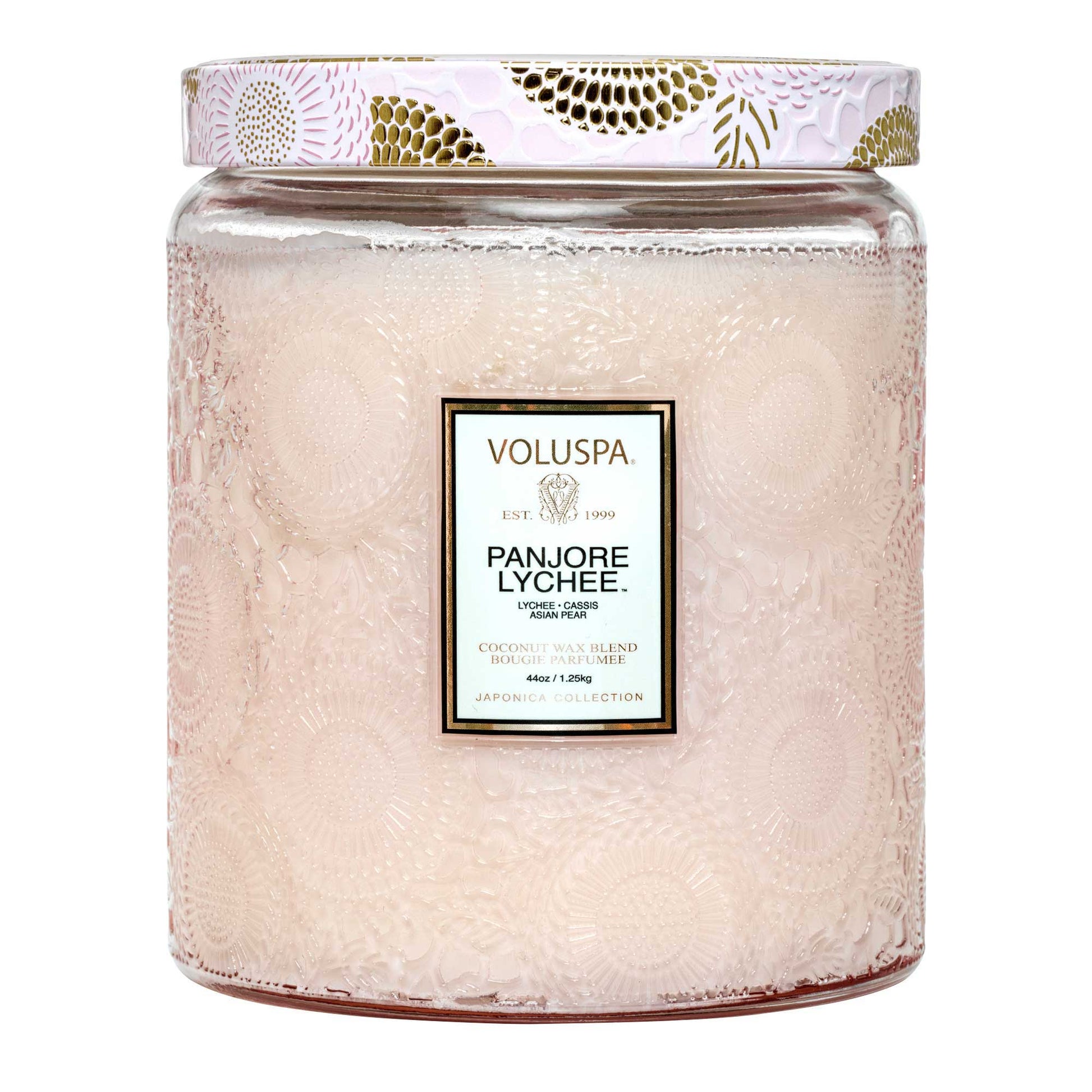 Voluspa Panjore Lychee Large 18oz Glass Jar Candle