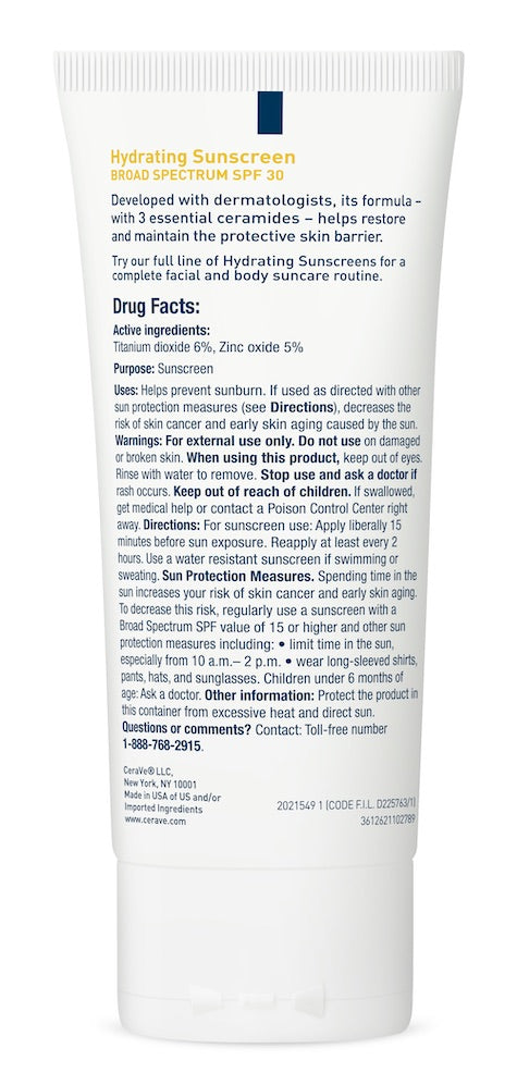 CERAVE FACE MINRL SNSCRN SPF30 LOT 1.7OZ