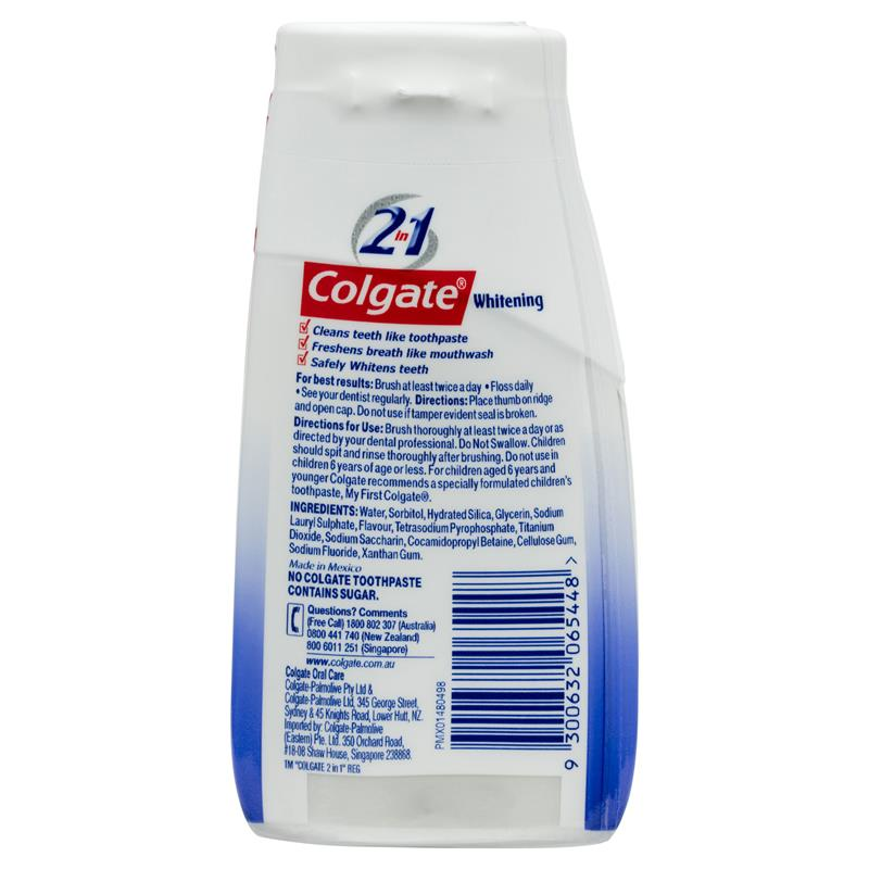 COLGATE 2N1 WHITEN LIQUID 4.6OZ