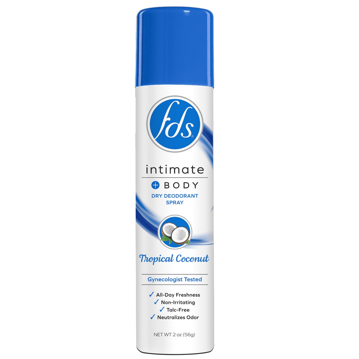 Fds Intimate + Body Dry Spray Deodorant Tropical Coconut 2oz