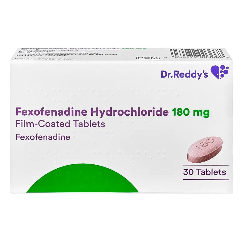FEXOFENADINE TB 180MG 30 A/R 24H