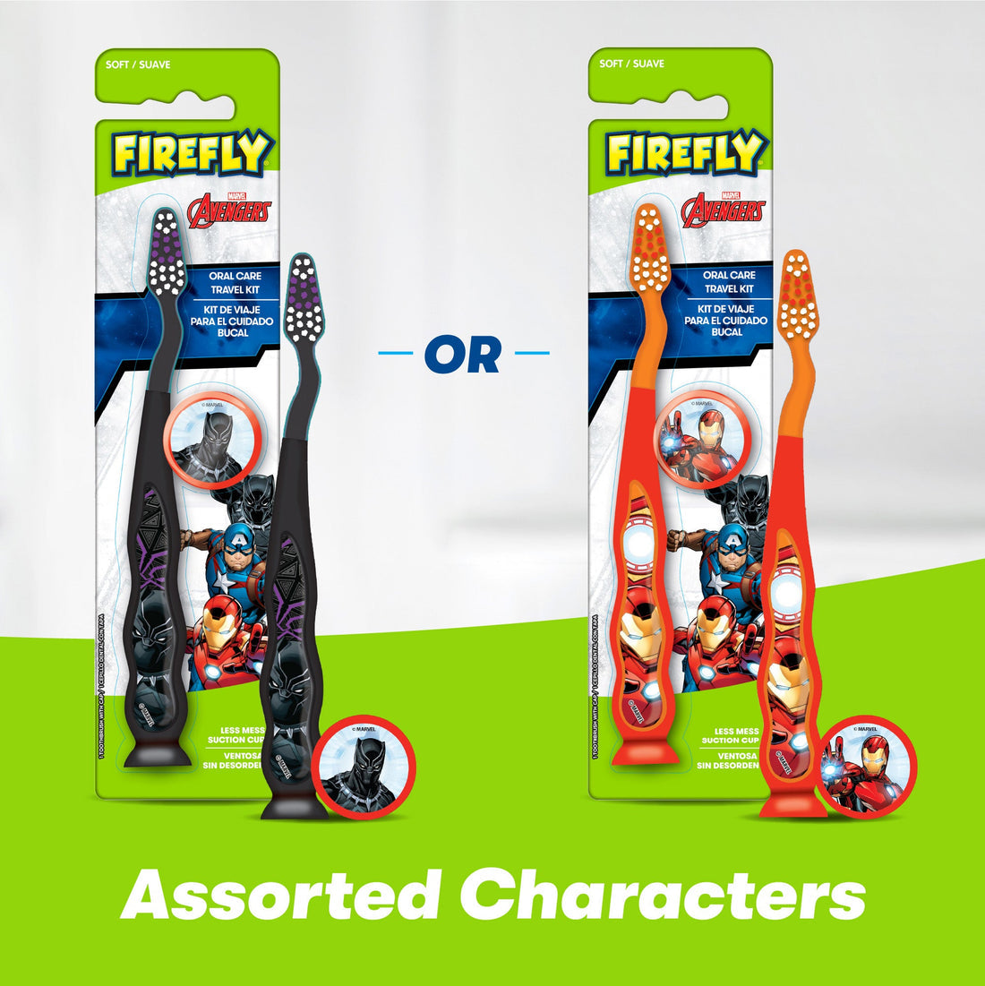 Firefly Toothbrush Avengers Black Panther W/Cap Soft(12in)