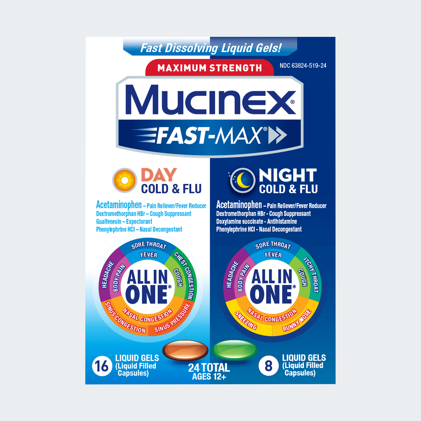 MUCINEX FAST-MAX LIQ CLD/FLU 6OZ