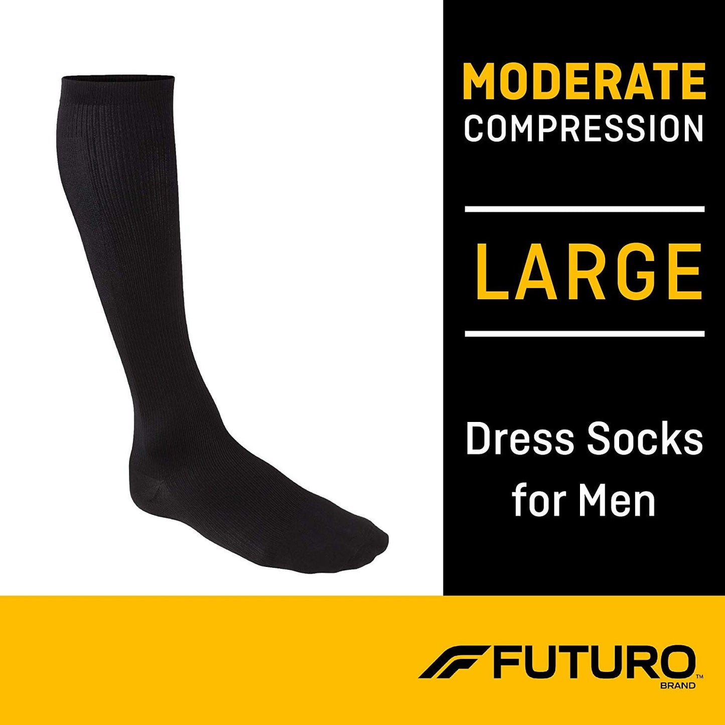 FUTURO DRS SOCK MEN BLK LG 20-30M