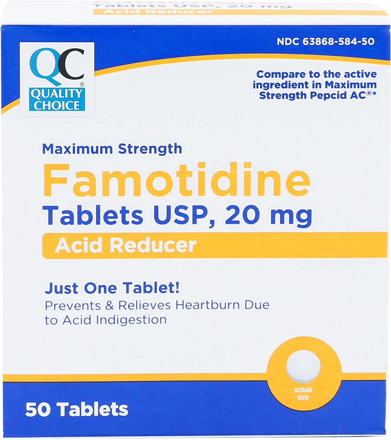 GNP FAMOTIDINE MAX/STR 20 MG TAB 50
