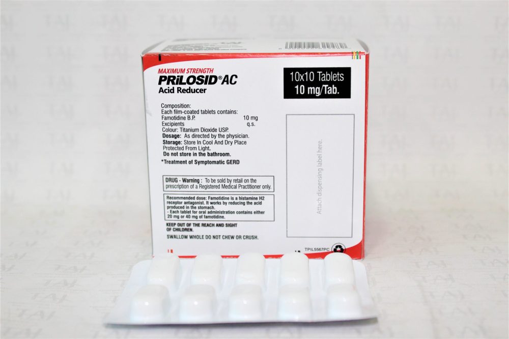FAMOTIDINE TB 10MG 100 AC RDCR