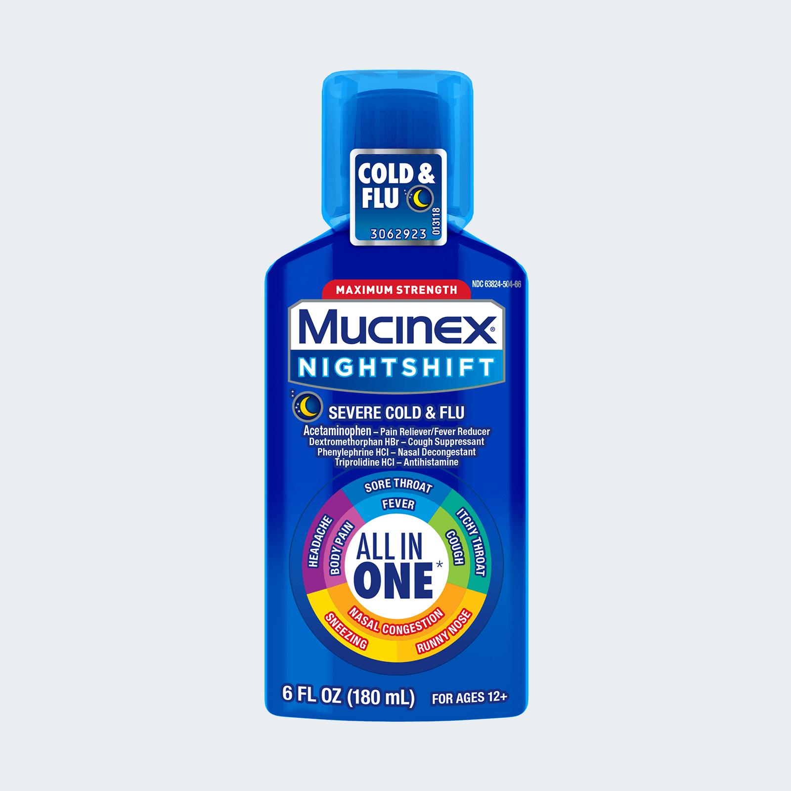 MUCINEX NIGHTSHIFT C/F LQ 180ML