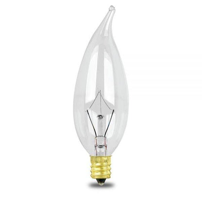 BULB 25W FLAME TIP CL 2PK CFC