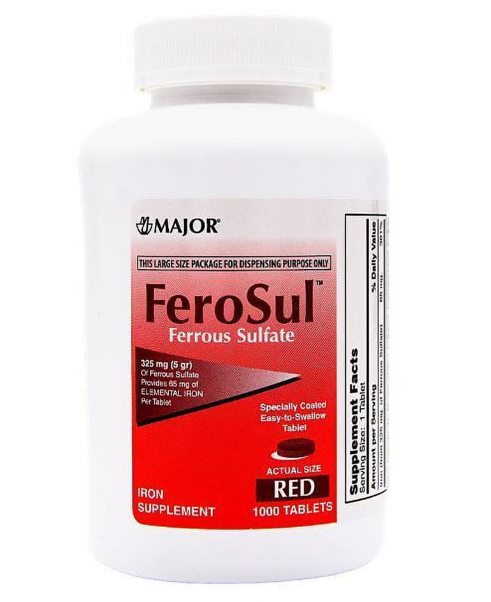 FEROSUL 325 MG TAB 1000