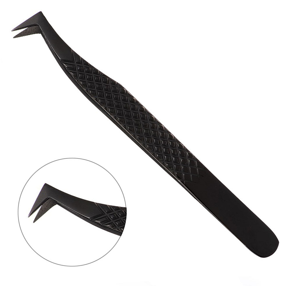 TWEEZER,POINT TIP,BLACK
