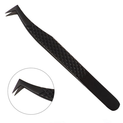 TWEEZER,POINT TIP,BLACK