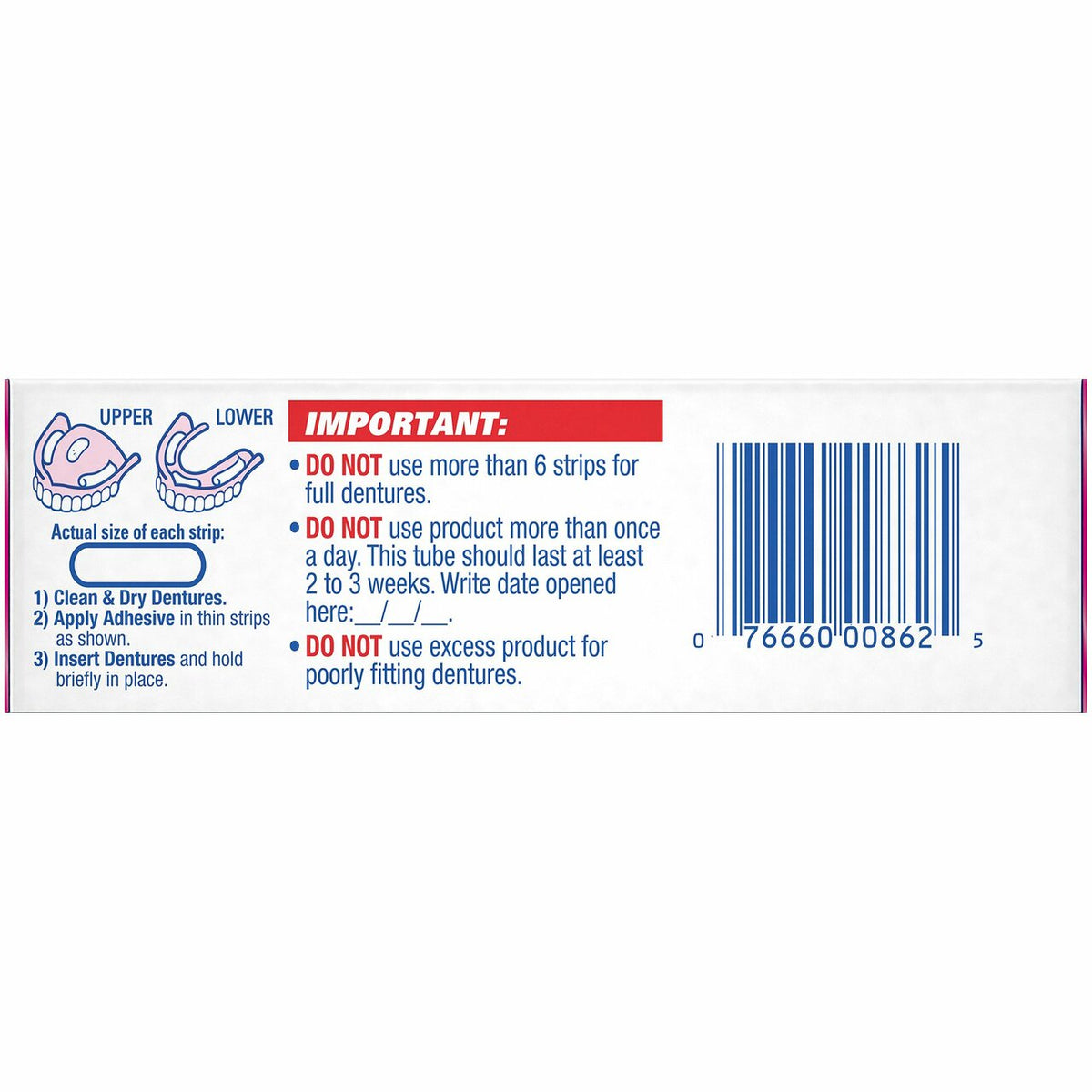 Fixodent Denture Adhesive Cream Original 0.75oz