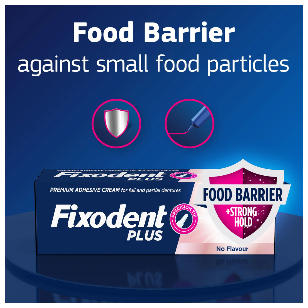 Fixodent Plus Denture Adhesive Cream Food Barrier 2oz