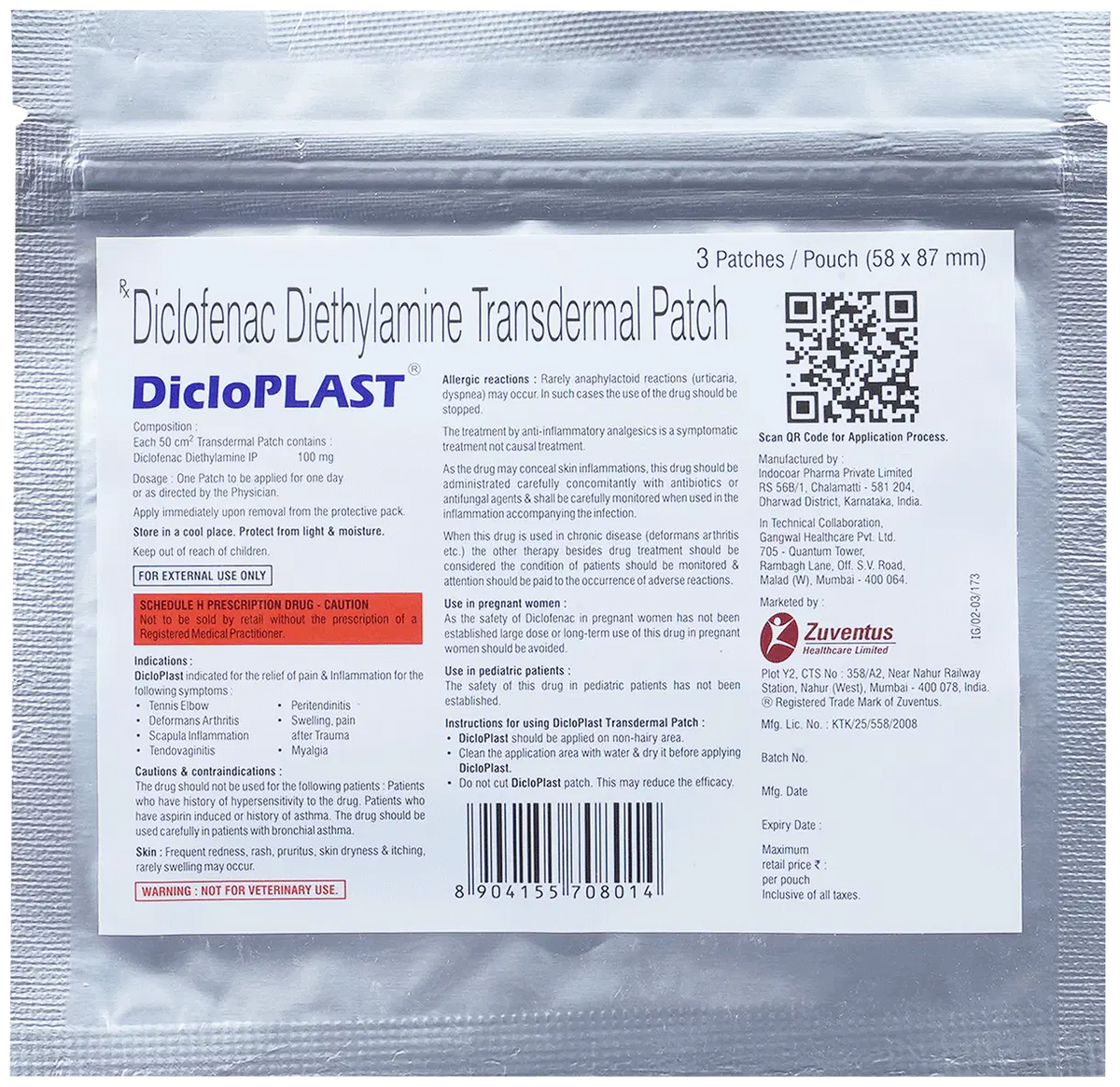 DICLOFENAC EPOLAMINE AP 1.3% 6X5