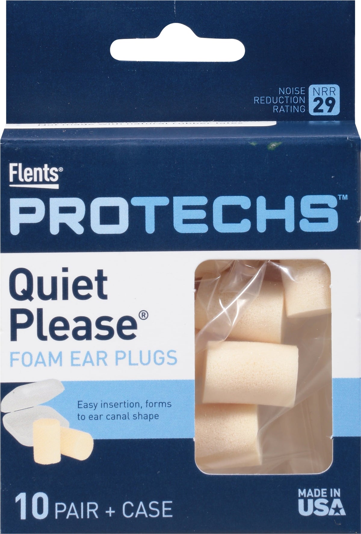 Flents Quiet Time Foam Ear Plugs, 10 Pair + Case
