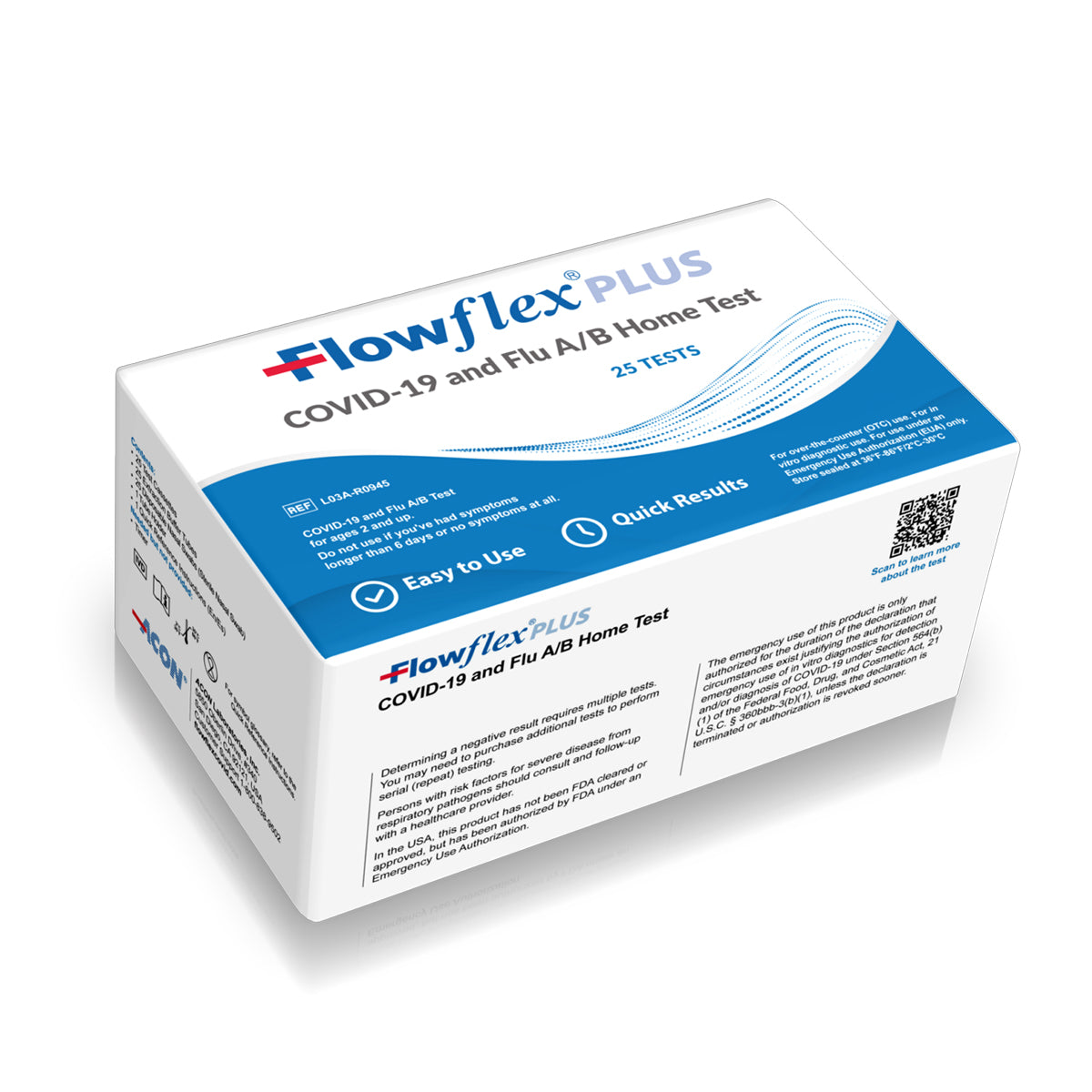 FLOWFLEX+ COVID19 FLU A/B TEST KIT 2CT