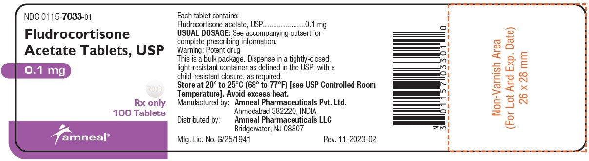 FLUDROCORTISONE TB 0.1MG 100