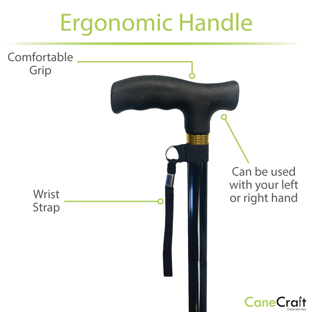 CANE EQ FOLDING BLACK