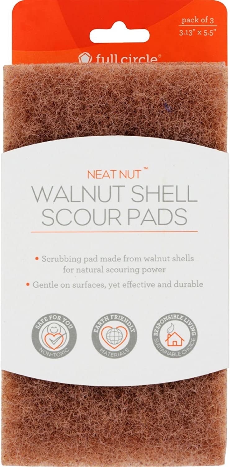 FULL CIRCLE SCOUR PADS,NEAT NUT,WALNT