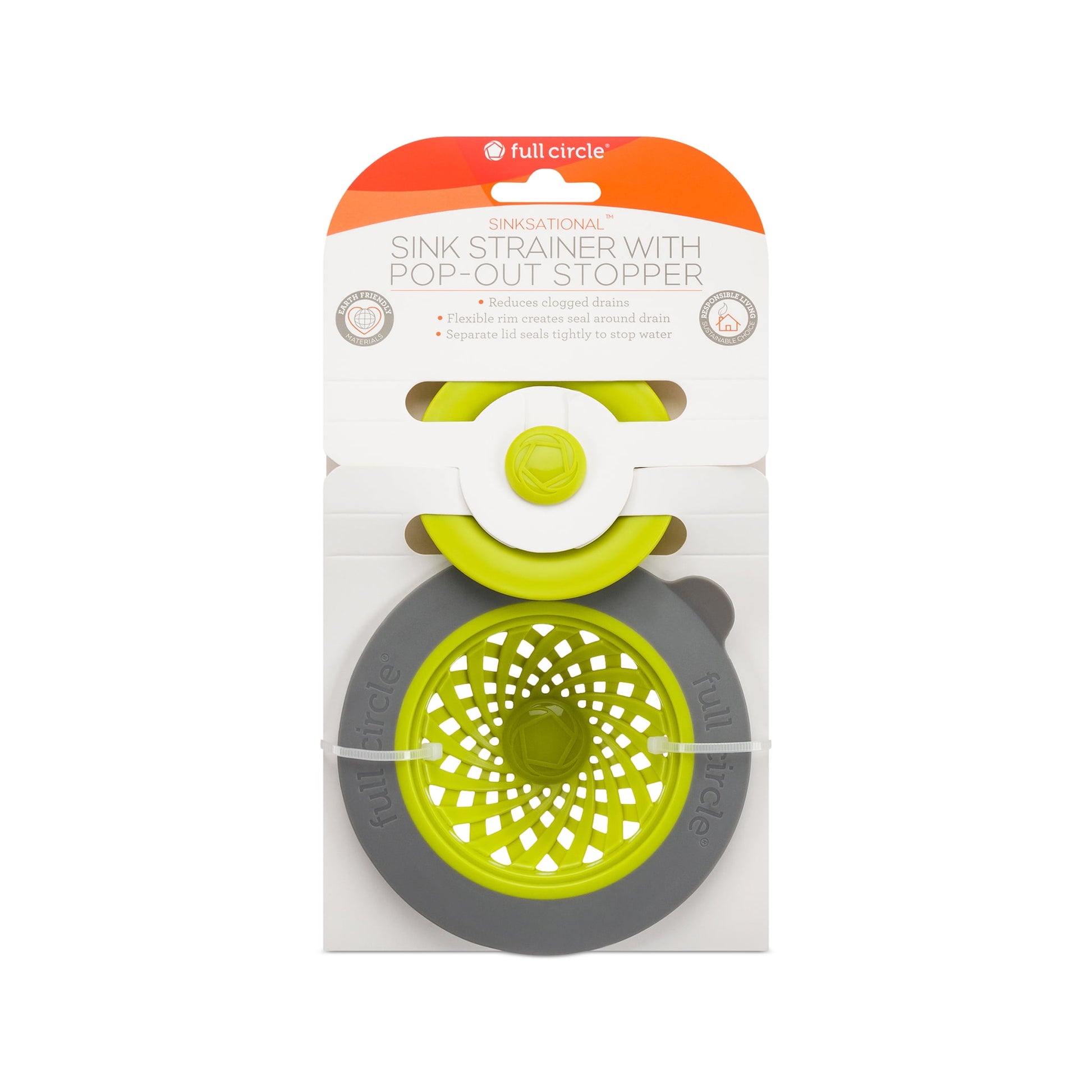 FULL CIRCLE SINK STRAINER,GRAY/WHITE