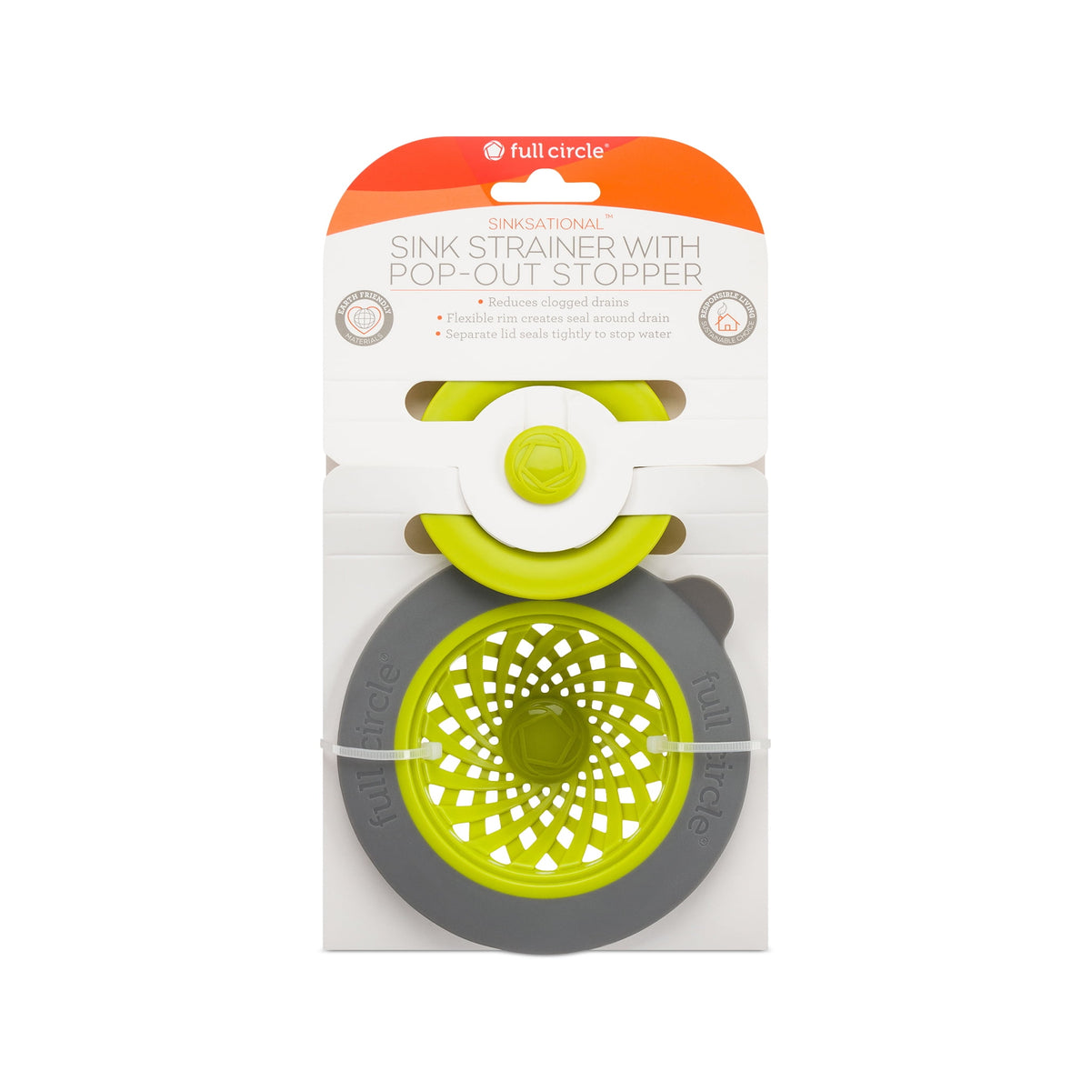 FULL CIRCLE SINK STRAINER,GRAY/WHITE