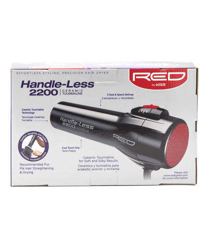 Kiss Red Dryer 2200 Handle- Less 3 Attachments (Ceramic)