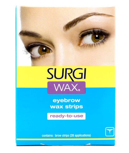 Surgi Wax Eyebrow Wax Strips 28 Applications Ready To Use