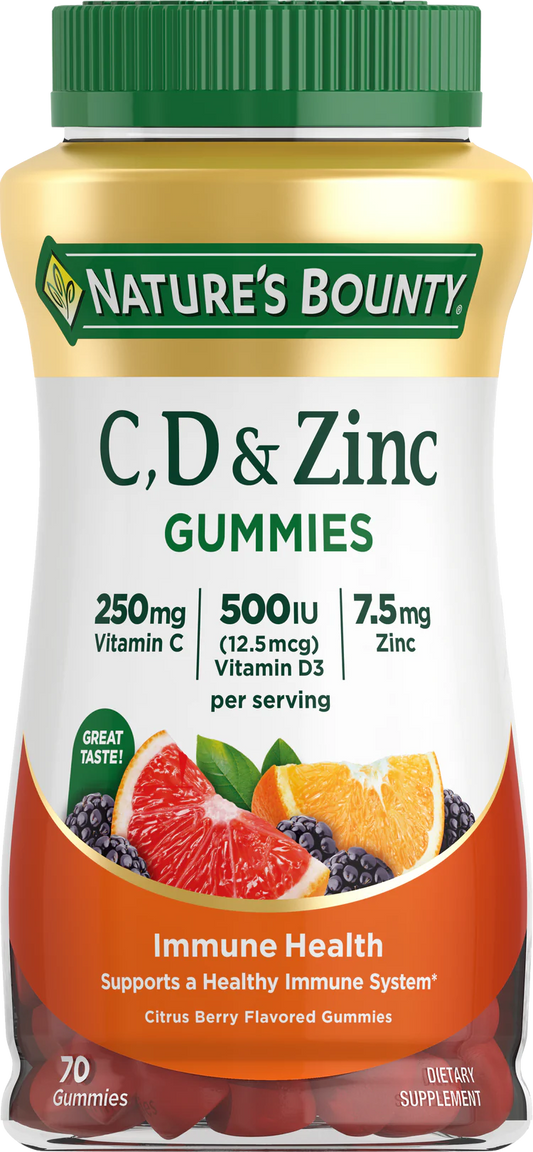 ZINC GUMMIES 30MG 70CT NATURE'S BOUNTY