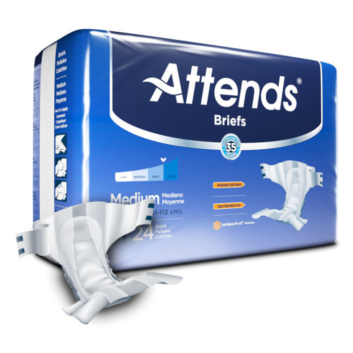 ATTENDS DERMADRY ADV BRIEF MEDIUM 4X24CT