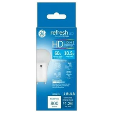 GE Lighting LED Refresh HD Light Bulb, Daylight, A19 Medium Base, 8.5 Watt, 4 pack