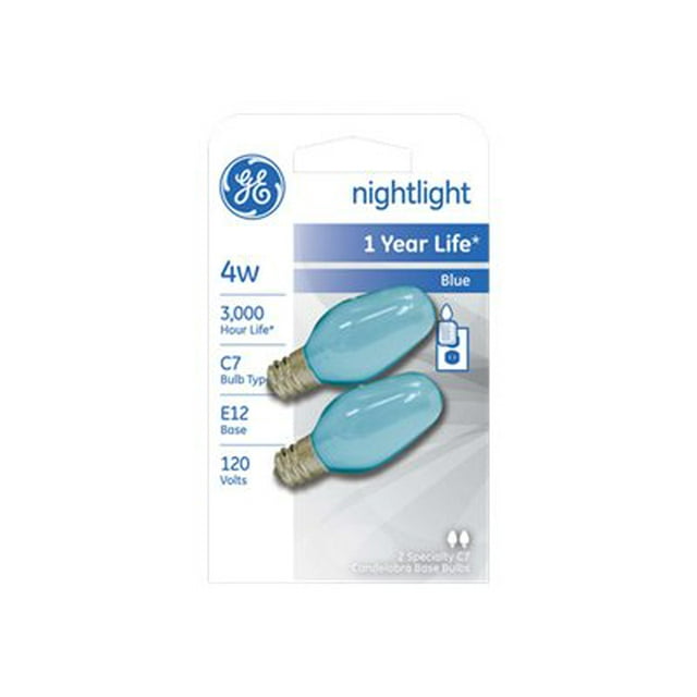 GE 4W C7 Clear Nightlight Light Bulb (4-Pack)