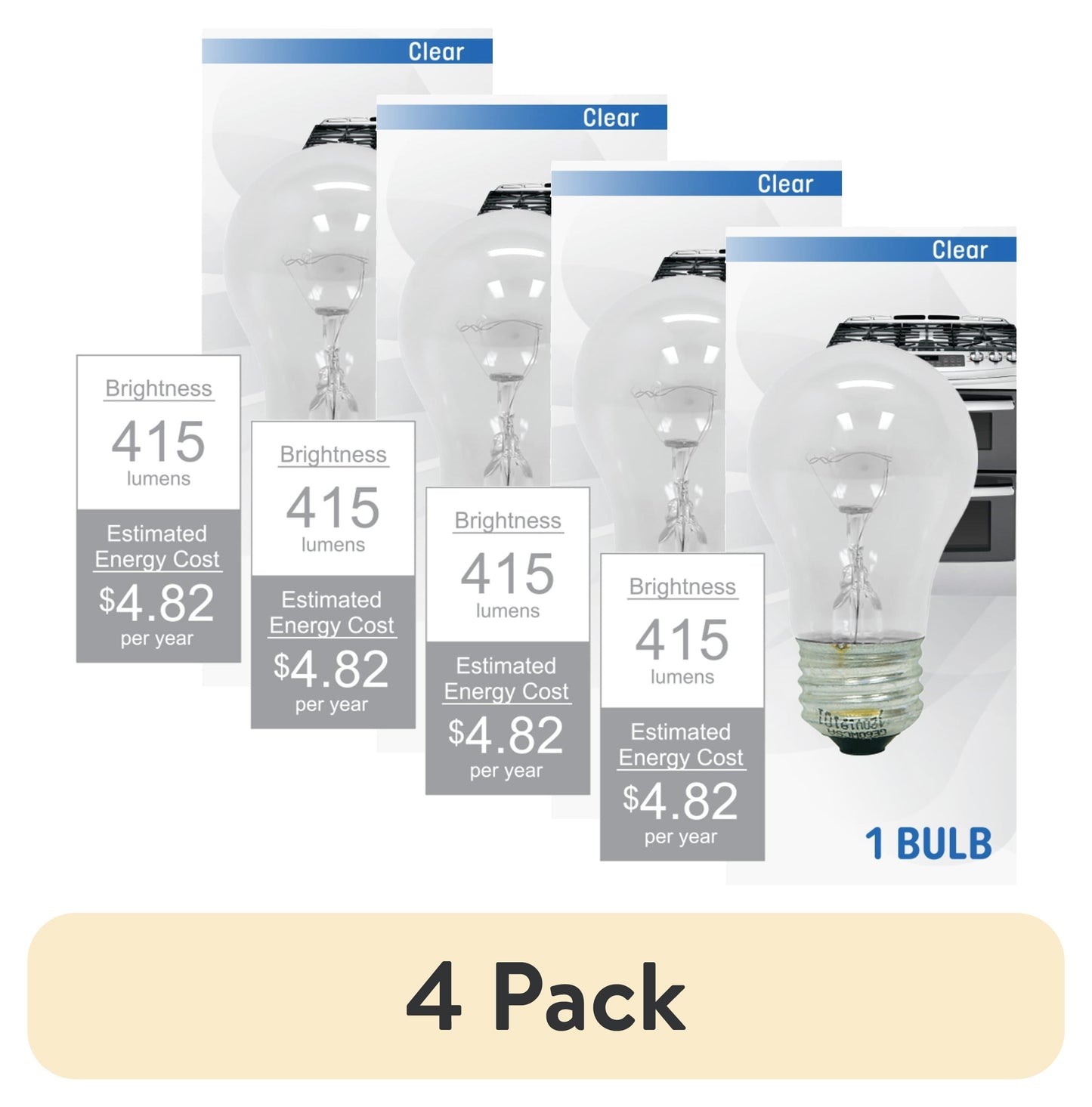 GE 40W A15 Appliance Incandescent Light Bulb Clear
